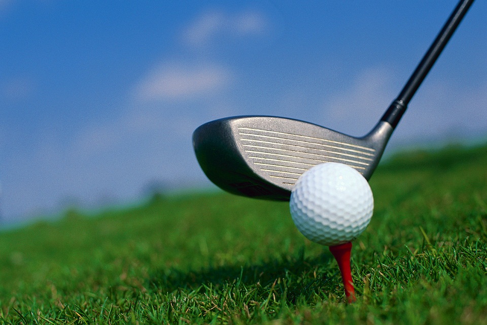 Close-up of Golf Club and Golf Ball